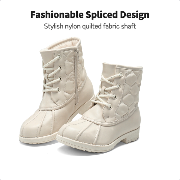 Kids Warm Lining Ankle Boots - BEIGE - 2